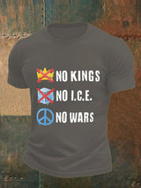 🔥Buy 3 Get 15% Off🔥Men's  No Kings Print T-Shirt