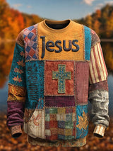🔥Buy 3 Get 15% Off🔥Men's Faith Print Casual Sweatshirt