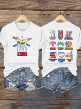 🔥Buy 3 Get 15% Off🔥Women's  No Kings Print T-Shirt
