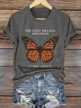 🔥Buy 3 Get 15% Off🔥Retro The Only Orange Monarch I Care About Print T-Shirt