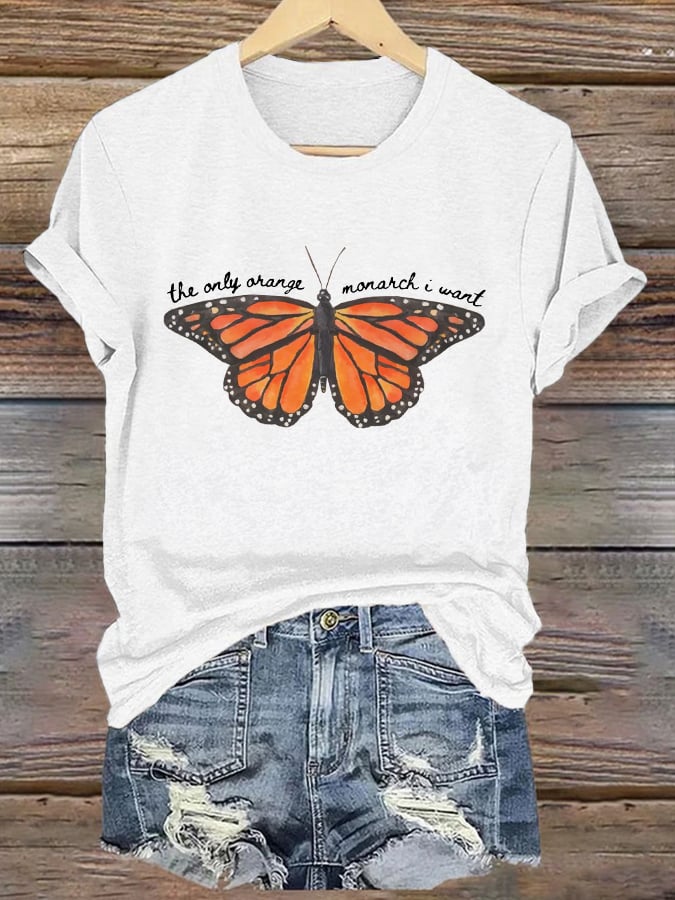 🔥Buy 3 Get 15% Off🔥Retro We Only Need One Monarch And It's A Butterfly Print T-Shirt