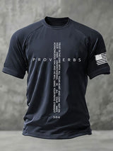 Men's PROVERBS 3:5–6 Faith Print Round Neck T-Shirt