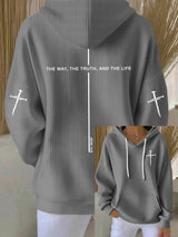 Women's The Way The Truth The Life Print Print Hooded Sweatshirt