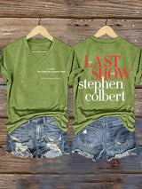🔥Buy 3 Get 15% Off🔥V-Neck Retro Last Show 05.21.2026 The Night The Laughter Died After The Episode Ended. Hopefully People Laughed During The Show Print T-Shirt