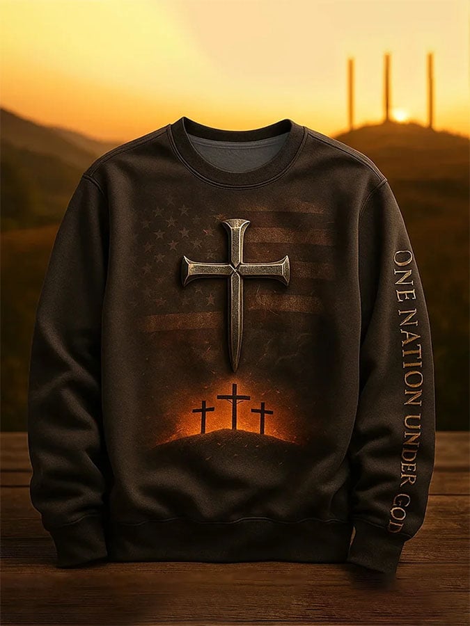 Men's Casual Printed Long-Sleeve Sweatshirt