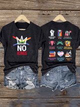 🔥Buy 3 Get 15% Off🔥Women's  No Kings Print T-Shirt