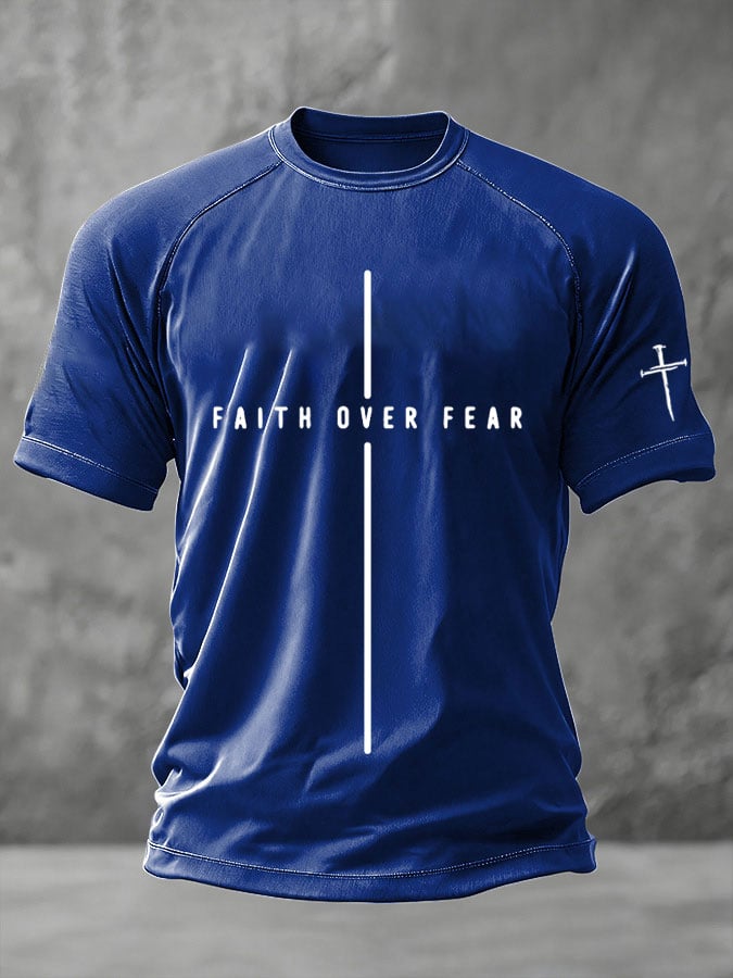 Men's Faith Print Casual T-Shirt