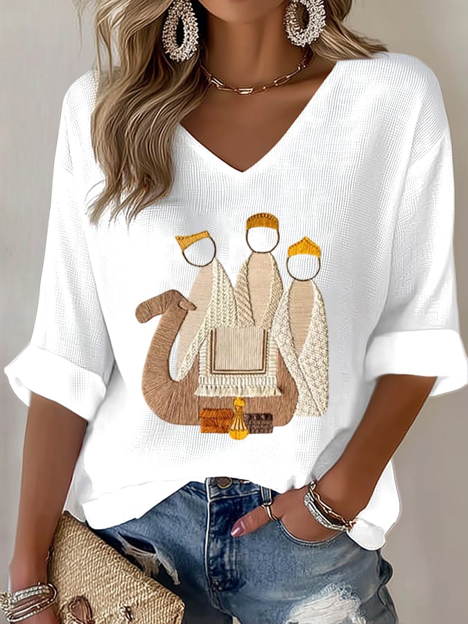 Women's Nativity Faith Print T-shirt