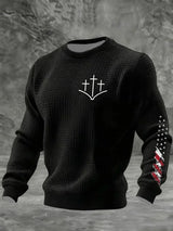 Men's Faith Printed Casual Long-Sleeved Top