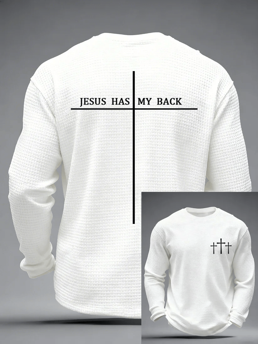 Men's Faith Printed Casual Long-Sleeved Top