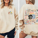 Hockey Romance Print Casual  Sweatshirt