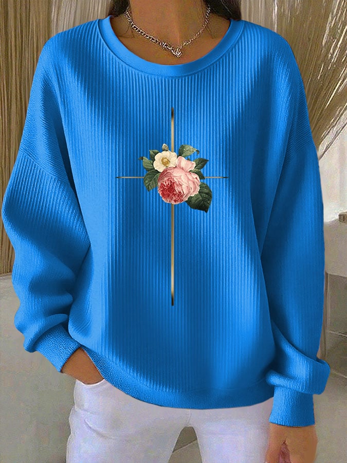 Women's Casual His Way Is Better Print Sweatshirt