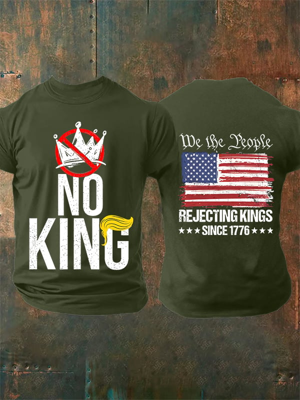 🔥Buy 3 Get 15% Off🔥Men's  No Kings Print T-Shirt