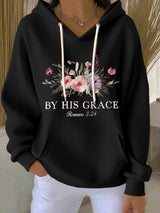 Women's Faith Print Casual Hoodie