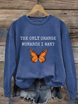 Retro The Fading of the Red White and Blue Print Sweatshirt