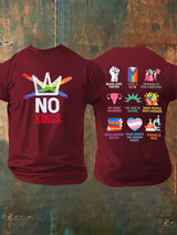 🔥Buy 3 Get 15% Off🔥Men's  No Kings Print T-Shirt