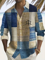 🔥Buy 3 Get 15% Off🔥Men's Cross Printed Patchwork Pocket Design Casual Shirt