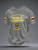 Men's Venezuelan Baseball Champions Print Casual T-shirt