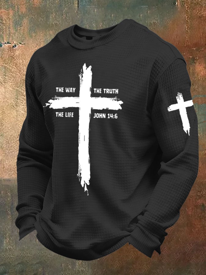 Men's Jesus The Way The Truth The Life  Waffle T-Shirt