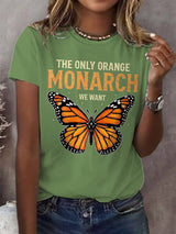 🔥Buy 3 Get 15% Off🔥Retro The Only Orange Monarch We Want Print T-Shirt