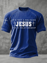 Men's Jesus Cross Print T-shirt