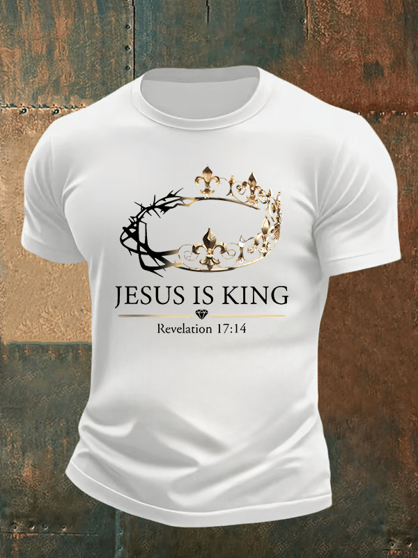 Men's  Jesus Is King Christian  T-Shirt
