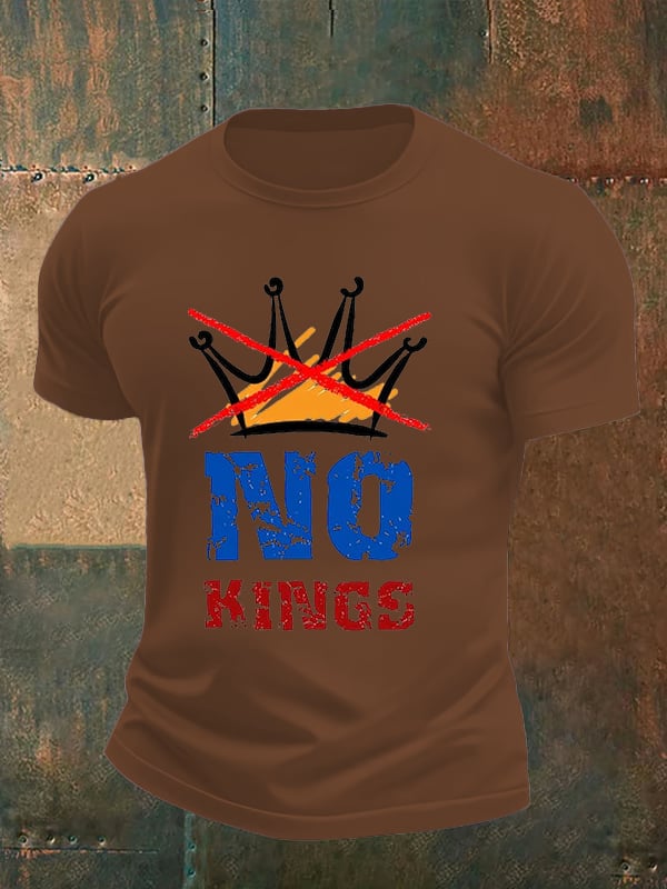 🔥Buy 3 Get 15% Off🔥Men's   NO KINGS Print T-Shirt