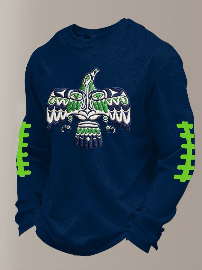 Men's Football Print Waffle T-Shirt