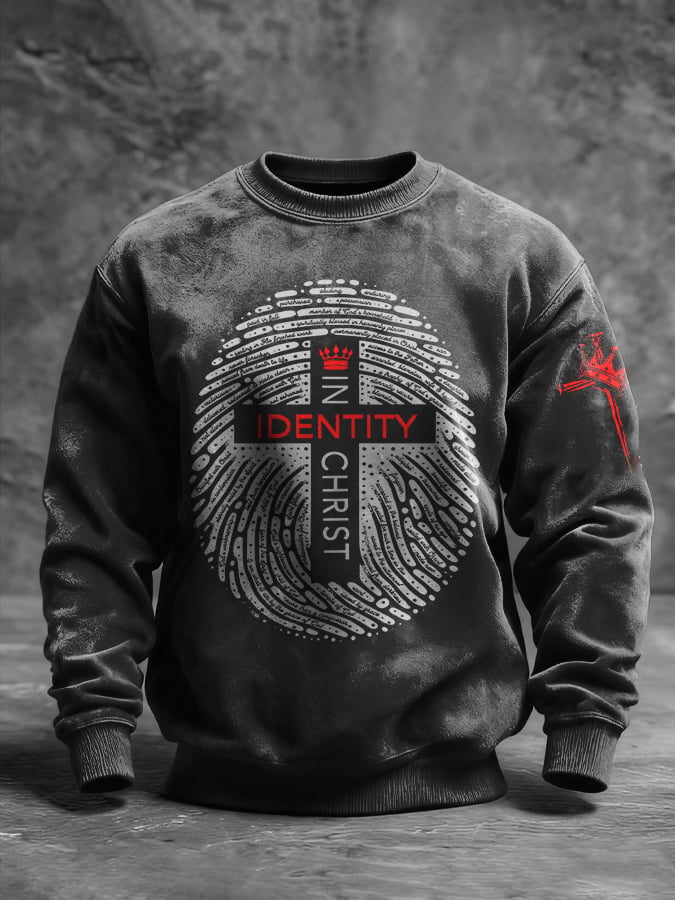 Men's Christian Identity Printed Hoodie