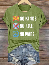 🔥Buy 3 Get 15% Off🔥Women's  No Kings  Print  T-Shirt