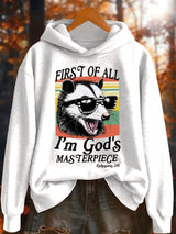Women's Faith Letters Print Hoodie