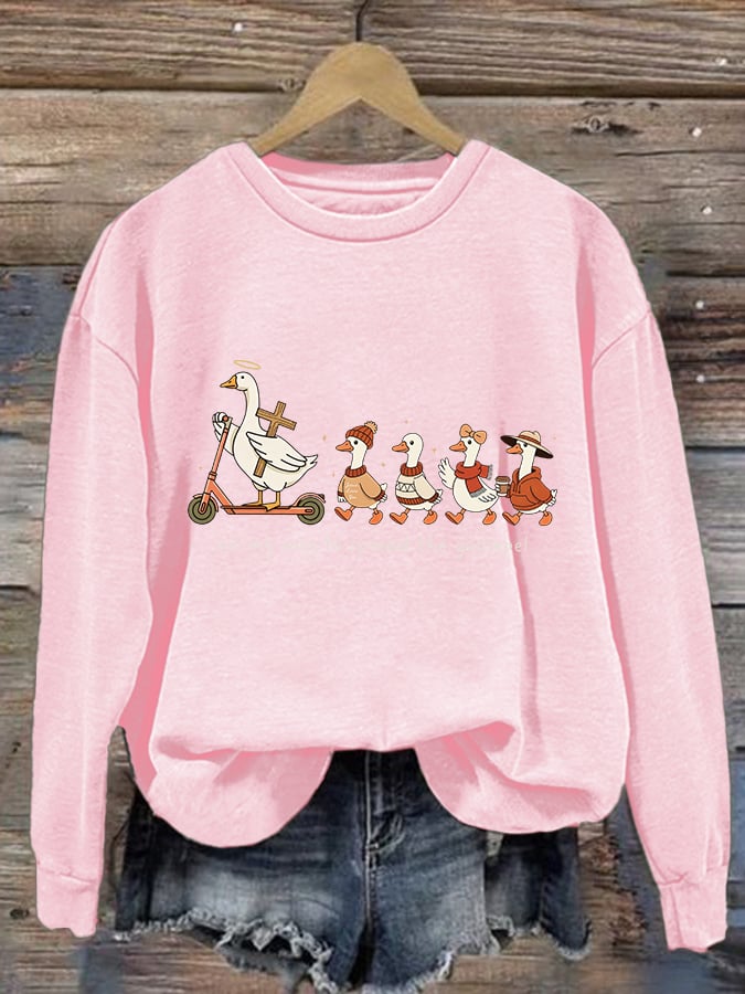 Women's   Funny Goose Quote Inspired by the Bible Sweatshirt