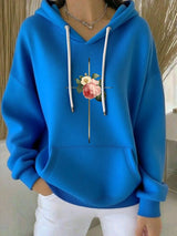 Women's Faith Striped Casual Hooded Sweatshirt