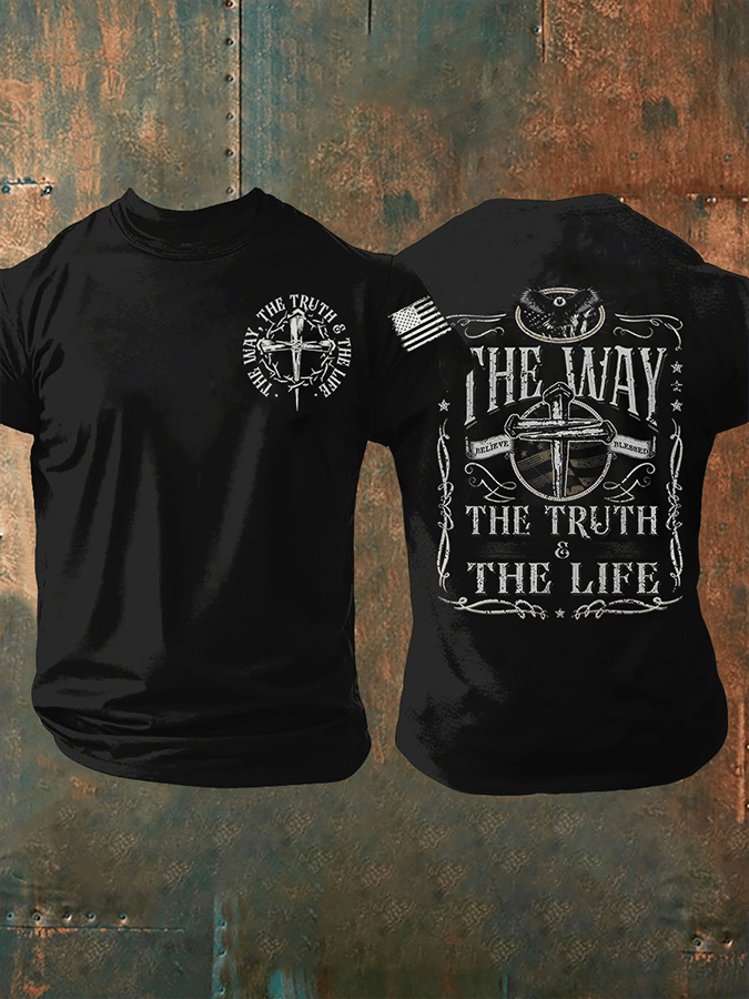 🔥Buy 3 Get 15% Off🔥Men's The Truth THe Life The Way Short-sleeved T-shirt