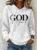 Women's Retro God Is Good  Faith Printed Sweatshirt