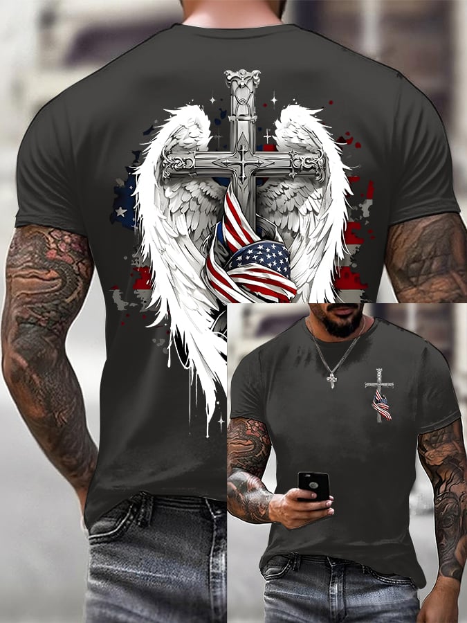 Men'S Casual Faith Print T-Shirt