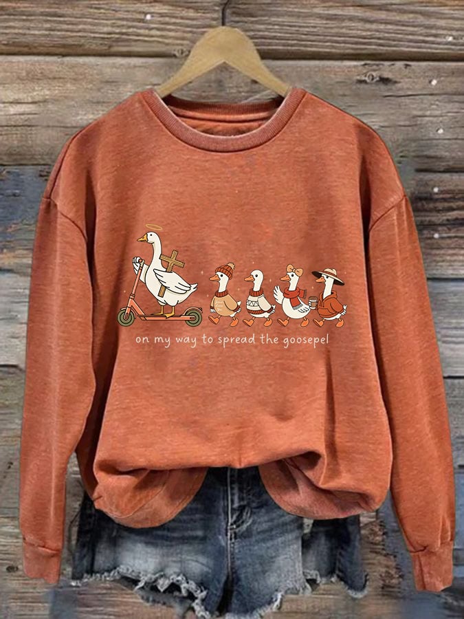 Women's   Funny Goose Quote Inspired by the Bible Sweatshirt
