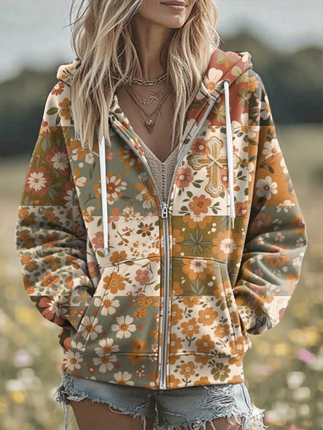 Women'S Casual Autumn Faith Print Hoodie