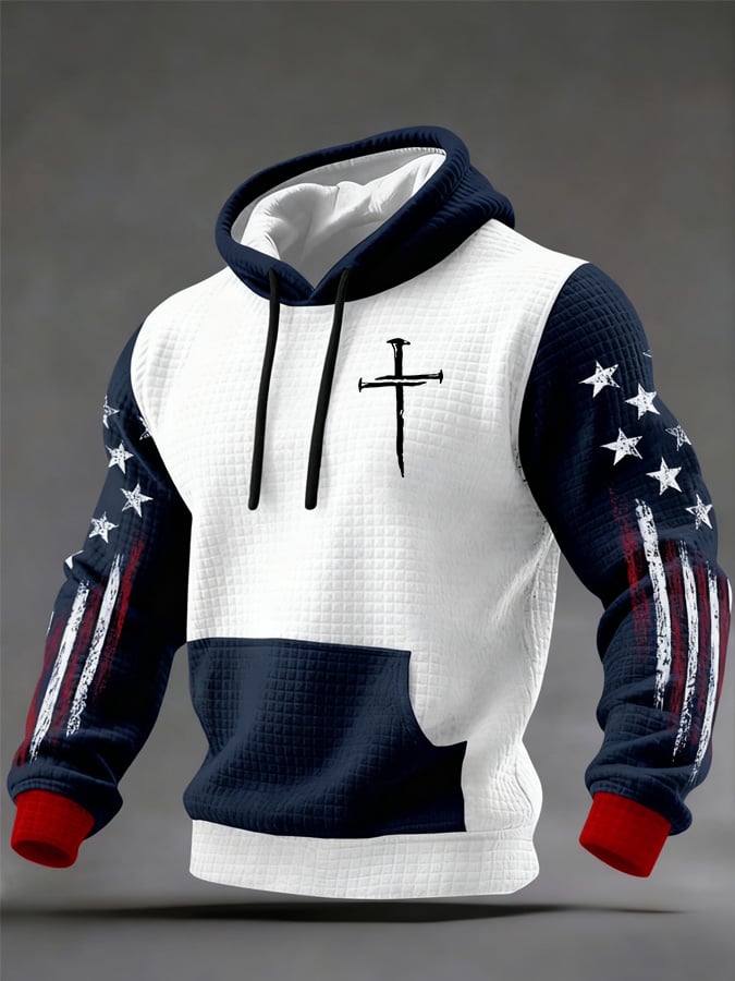 Men's Retro Faith Print Hoodie