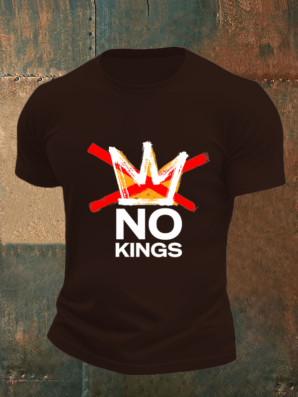 🔥Buy 3 Get 15% Off🔥Men's no kings in America print  T-Shirt
