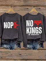 🔥Buy 3 Get 15% Off🔥Retro No Kings In America Print Sweatshirt
