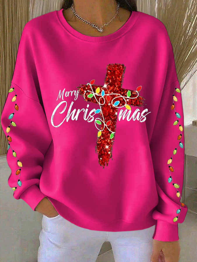 Women's Christmas Christ Merry Christmas Printed Casual T-shirt