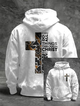🔥Buy 3 Get 15% Off🔥Men's I can do all things through Christ who strengthens me.  Printed Casual Hoodie