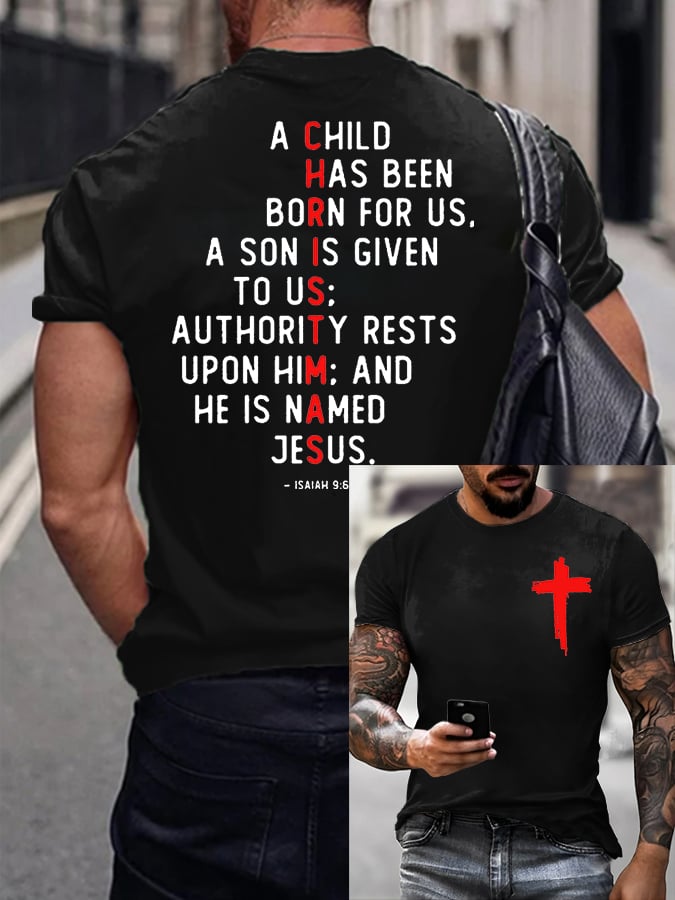 Men's Casual Printed Short-Sleeve T-Shirt