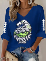 Women'S Football Print Casual T-shirt