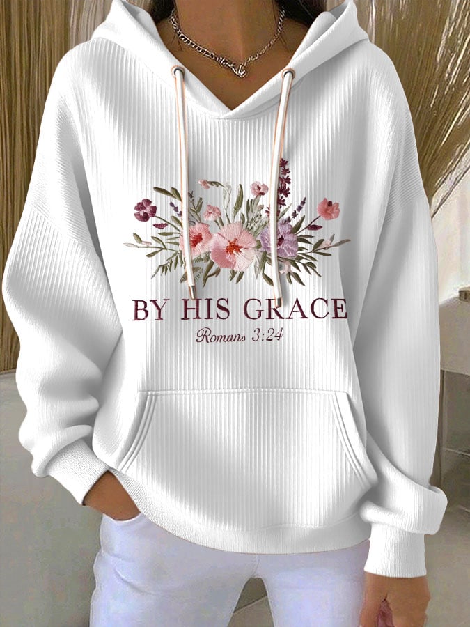 Women's Faith Print Casual Hoodie