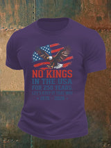🔥Buy 3 Get 15% Off🔥Men's   No Kings USA Patriotic Tee ,250 Years of Democracy printed T-shirt