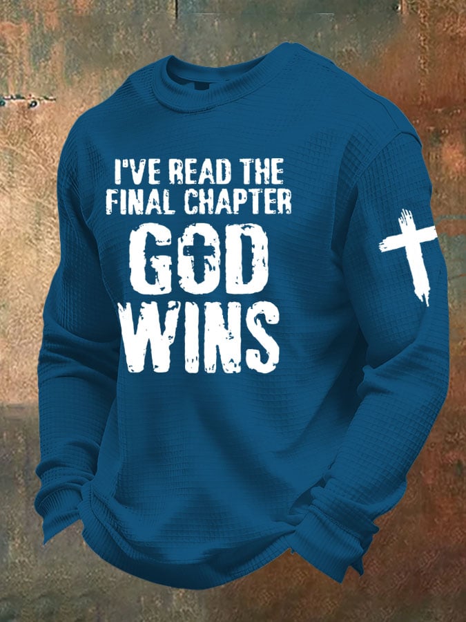 Men's I've Read The Final Chapter God Wins  Waffle T-Shirt