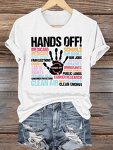 🔥Buy 3 Get 15% Off🔥Women's  HANDS OFF! Print T-Shirt