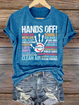 🔥Buy 3 Get 15% Off🔥Women's  HANDS OFF! Print T-Shirt